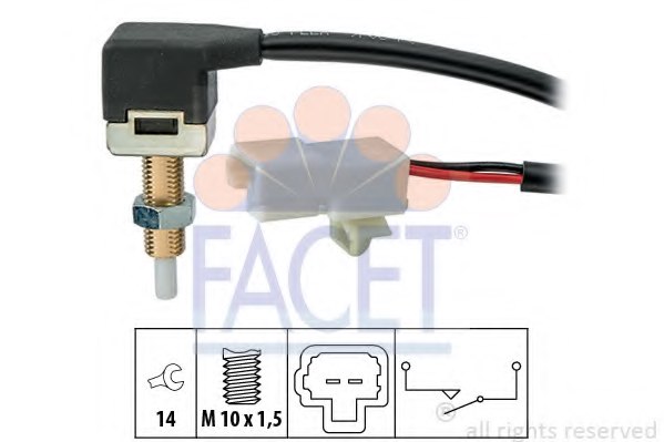 FACET 7.1296 Switch, clutch control (cruise control)